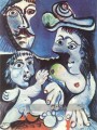 Man Femme et enfant 1970 cubisme Pablo Picasso